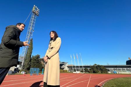 Imagen La pista de atletismo de Majadahonda renueva parte de sus focos con tecnología LED