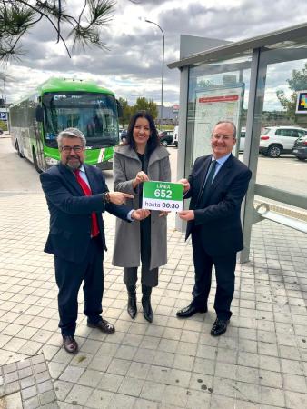 Imagen Ampliado del horario nocturno de la línea de autobús 652 que conecta Majadahonda con el Gran Plaza 2
