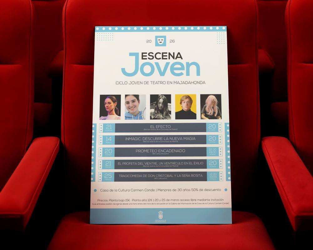 Imagen El ciclo “Escena Joven” vuelve a Majadahonda con teatro, magia, humor y títeres y descuentos del 50% para menores de 30 años